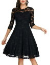 New ListingJASAMBAC Black Lace Dress for Women Formal Dress Black L レディース