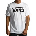oY Vans Classic Short Sleeve Tee (White/Black) Men's Cotton Graphic Skate T-Shirt Y