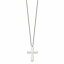 Chisel Stainless Steel Polished Small Cross 18in Necklace ˥å