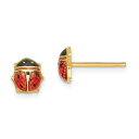 Jewelry 14k Enameled Ladybug Earrings ユニセックス
