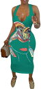 HOU Hou Summer Bodycon Dresses for Women Long Maxi Dress Short Sleeve Color レディース