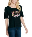 ジェシカシンプソン Jessica Simpson Womens Love is Love Graphic T-Shirt Black X-Small レディース
