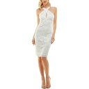 Trixxi Womens White Lace Knee-Length Halter Bodycon Dress Juniors 11 fB[X