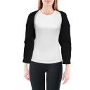 ルーシー Lucy Paris Womens Black Open Front Cozy Top Crop Sweater Shirt S レディース