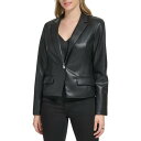 カルバンクライン Calvin Klein Womens Faux Leather Dressy Formal One-Button Blazer レディース