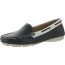 Driver Club USA Womens Cape Cod Leather Slip On Flat Loafers Shoes レディース