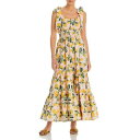 Capittana Womens Evita Yellow Printed Long Casual Maxi Dress XS/S fB[X