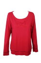 q[ Hue Real Red Embellished Pajama Top M fB[X
