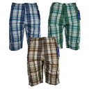 DBFL Men's Plaid Cargo Shorts Checkered Multi Pocket Casual Lightweight Button Shorts メンズ