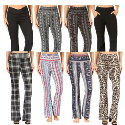 DBFL Chandly Women's Pants Flare High Waisted Casual Palazzo Bottoms レディース