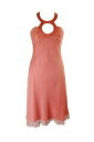 LaundrybySSegal Laundry Buy Shelli Segal Melon Cutout Front Beaded Chiffon Dress 0 fB[X
