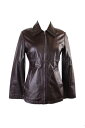 ビーシービージーマックスアズリア BCBG Bcbgmaxazria Brown Zip-Up Leather Jacket 4 レディース
