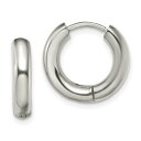 Chisel Stainless Steel Polished 3.5mm Hinged Hoop Earrings jZbNX