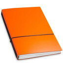 X17 Notebook Orange Bonded Leather Plain Squared and Lined 3 Inlays 1-405-3O ユニセックス