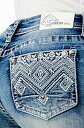 Grace In LA グレース ファッション パンツ Grace in LA Women's Aztec Western Embroidered Distressed Bootcut Stretch Jeans カラー:Blue■ご注文の際は、必ずご確認ください。※こちらの商品は海外からのお取り寄せ商品となりますので、ご入金確認後、商品お届けまで3から5週間程度お時間を頂いております。※高額商品(3万円以上)は、代引きでの発送をお受けできません。※ご注文後にお客様へ「注文確認のメール」をお送りいたします。それ以降のキャンセル、サイズ交換、返品はできませんので、あらかじめご了承願います。また、ご注文をいただいてからの発注となる為、メーカー在庫切れ等により商品がご用意できない場合がございます。その際には早急にキャンセル、ご返金いたします。※海外輸入の為、遅延が発生する場合や出荷段階での付属品の箱つぶれ、細かい傷や汚れ等が発生する場合がございます。※商品ページのサイズ表は海外サイズを日本サイズに換算した一般的なサイズとなりメーカー・商品によってはサイズが異なる場合もございます。サイズ表は参考としてご活用ください。Grace In LA グレース ファッション パンツ Grace in LA Women's Aztec Western Embroidered Distressed Bootcut Stretch Jeans カラー:Blue