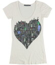 TRULY MADLY DEEPLY Womens City Heart Graphic T-Shirt Multicoloured Small レディース