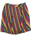 QX GUESS Womens Colorful Pleated Skirt Multicoloured 24 fB[X