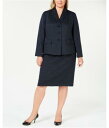 Le Suit Womens Back-Zip Pencil Skirt Blue 16W fB[X
