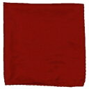 Designer Mens Red Woven Solid Office Pocket Square O/S Y