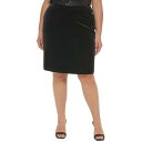 JoNC Calvin Klein Womens Velvet Dressy Wear to Work Pencil Skirt Plus fB[X
