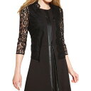 JoNC Calvin Klein Womens Lace Open Front 3/4 Sleeves Cardigan Top Jacket fB[X
