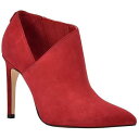 カルバンクライン Calvin Klein Womens Harmon Red Suede Booties Shoes 10 Medium (B M) レディース