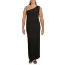 MSK Womens Black Knit One Shoulder Long Maxi Dress Plus 3X fB[X
