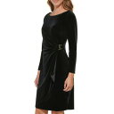 fB[P[GkC DKNY Womens Velvet Midi Professional Wrap Dress fB[X