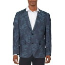 INC Mens Blue Printed Formal Sportcoat Suit Jacket Blazer L メンズ