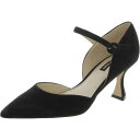 ナインウエスト Nine West Womens Black Suede Ankle Strap Pumps Shoes 7.5 Medium (B M) レディース