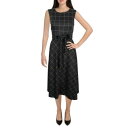 JoNC Calvin Klein Womens Black-Ivory Knit Window Pane Wear to Work Dress 12 fB[X