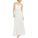 Adrianna Papell Womens Ivory Embellished Maxi Evening Dress Gown 6 fB[X