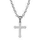 Dicksons Inc Stainless Steel Budded Cross Necklace ユニセックス