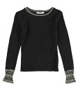 プロジェクトソーシャルT Project Social T Womens Striped Cuff Pullover Sweater Grey Small レディース