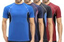 G&T Men's Cool Quick-Dry Gym Workout Sport Running Breathable Performance T-shirt メンズ