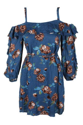 JessicaSimpson ファッション ドレス Jessica Simpson Blue Floral Print Bella Ruffled Cold-Shoulder Dress S カラー:Blue■ご注文の際は、必ずご確認ください。※こちらの商品は海外からのお取り寄せ商品となりますので、ご入金確認後、商品お届けまで3から5週間程度お時間を頂いております。※高額商品(3万円以上)は、代引きでの発送をお受けできません。※ご注文後にお客様へ「注文確認のメール」をお送りいたします。それ以降のキャンセル、サイズ交換、返品はできませんので、あらかじめご了承願います。また、ご注文をいただいてからの発注となる為、メーカー在庫切れ等により商品がご用意できない場合がございます。その際には早急にキャンセル、ご返金いたします。※海外輸入の為、遅延が発生する場合や出荷段階での付属品の箱つぶれ、細かい傷や汚れ等が発生する場合がございます。※商品ページのサイズ表は海外サイズを日本サイズに換算した一般的なサイズとなりメーカー・商品によってはサイズが異なる場合もございます。サイズ表は参考としてご活用ください。JessicaSimpson ファッション ドレス Jessica Simpson Blue Floral Print Bella Ruffled Cold-Shoulder Dress S カラー:Blue