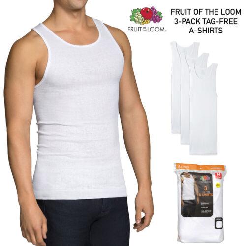 フルーツオブザルーム Fruit of The Loom Men's 3 Pack Dual Defense Tag-Free Finished Hem A Shirts メンズ