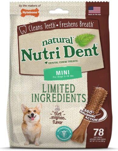 Nylabone Natural Nutri Dent Filet Mignon Dental Chews - Limited Ingredients ユニセックス