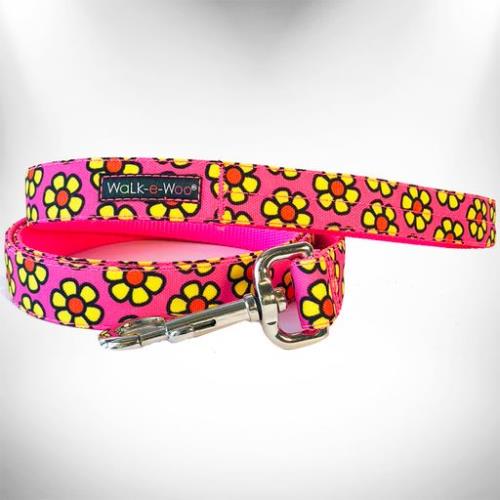 WalkeWoo Ltd Flower Dog Leads Mayan Flowers THIN Lead 5/8 width- 5 length ユニセックス