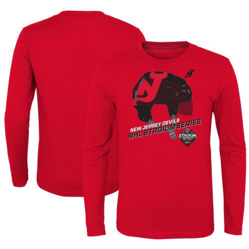 Outerstuff アウタースタッフ Youth Red New Jersey Devils 2024 NHL Stadium Series Helmet Logo Long Sleeve ユニセックス