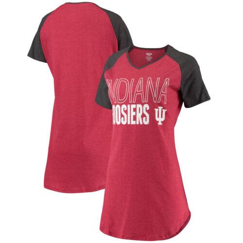 コンセプト スポーツ Women's Concepts Sport Crimson/Charcoal Indiana Hoosiers Raglan V-Neck レディース