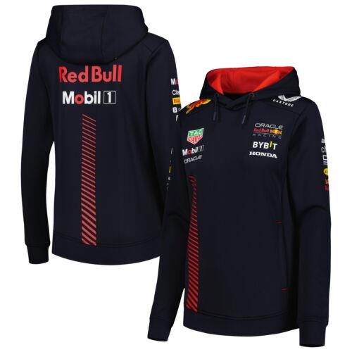 Women's Castore Navy Red Bull Racing Pullover Hoodie fB[X