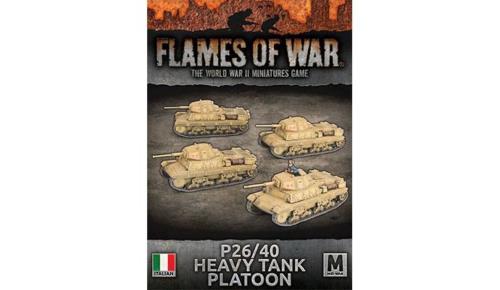 Battlefront Miniatures P26/40 (75mm) Tanks (x4) Italian North Africa Mid-War Flames of War