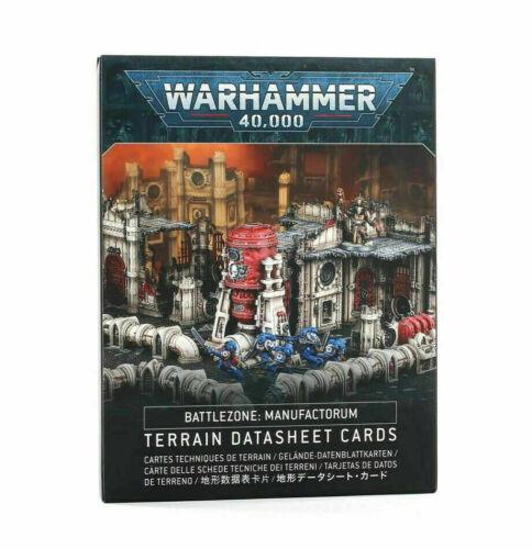 Games Workshop Terrain Datasheet Cards Battlezone: Manufactorum Warhammer 40K NIB