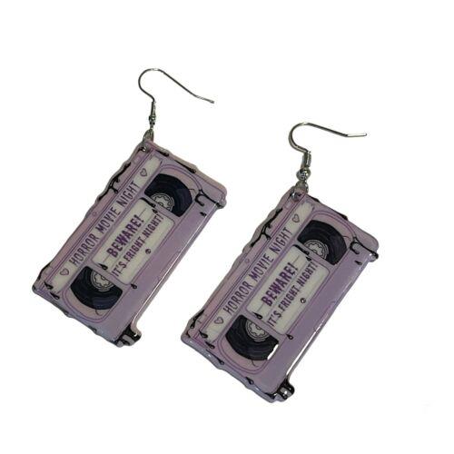 楽天サンガUnbranded Horror Movie Night VHS Tape Earrings New With Tags Halloween ユニセックス