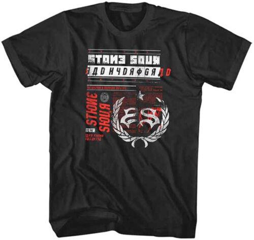 Tultex Stone Sour-Distressed Backwards Logo- X-Large Black T-shirt メンズ
