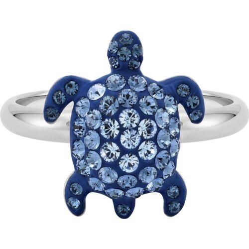 スワロフスキ Swarovski Women's Ring Mustique Sea Life Blue Crystals Turtle Size 7 5524496 レディース