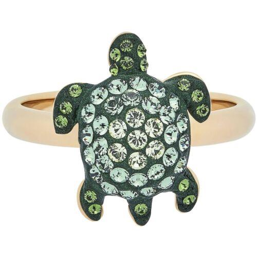 スワロフスキ Swarovski Women's Ring Mustique Sea Life Green Crystal Turtle Size 6.5 5524497 レディース