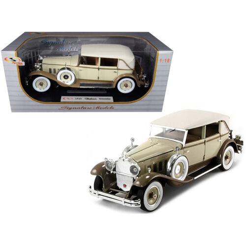 Signature Models 1/18 Diecast Car 1930 Packard Brewster Tan and Coffee Brown