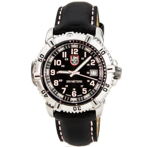 ルミノックス ルミノックス Luminox 7261 Women's Colormark Black Dial Leather Strap Watch レディース